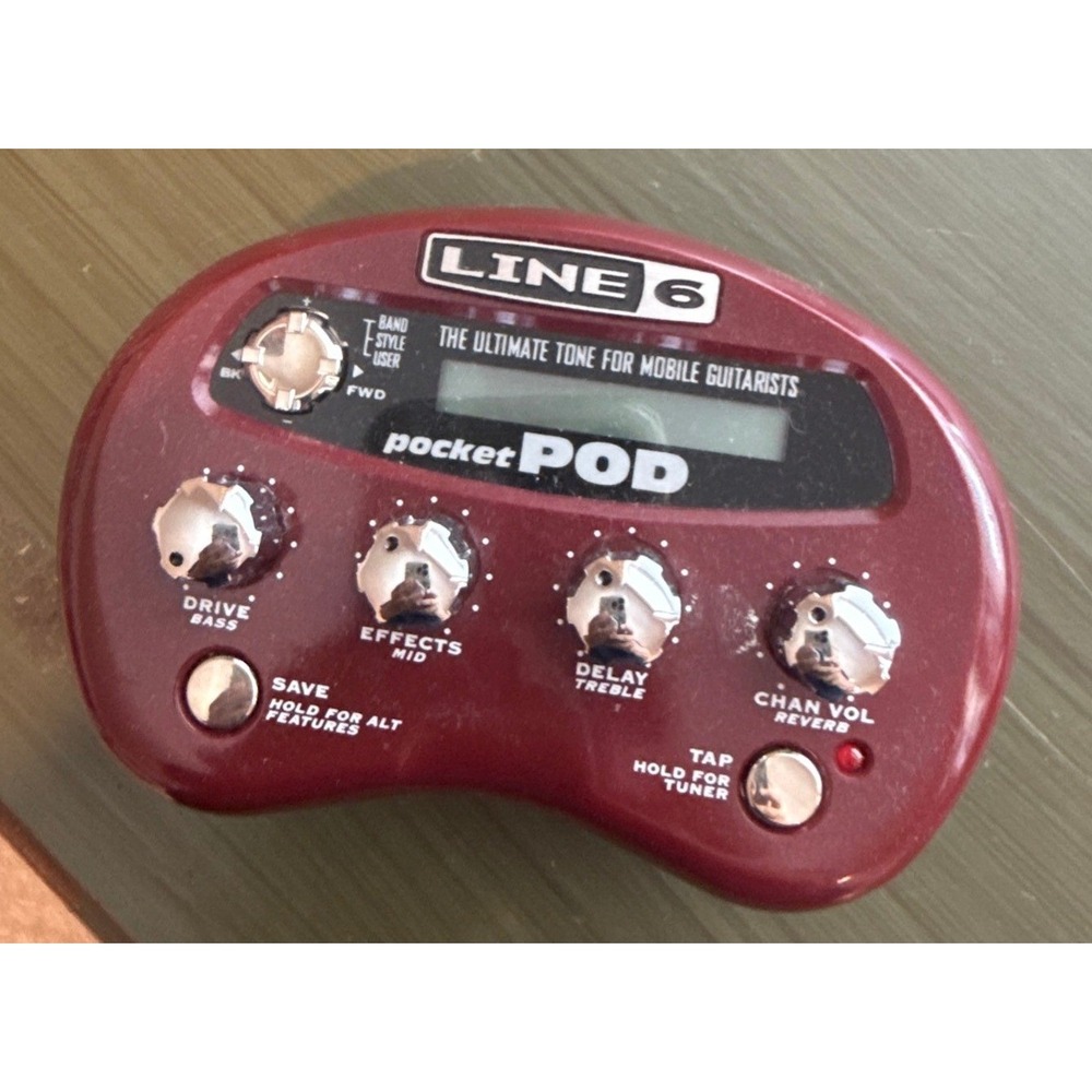 Line‎ 6 Pocket POD Portable Guitar Amp Simulator Multi-Effects Processor Red